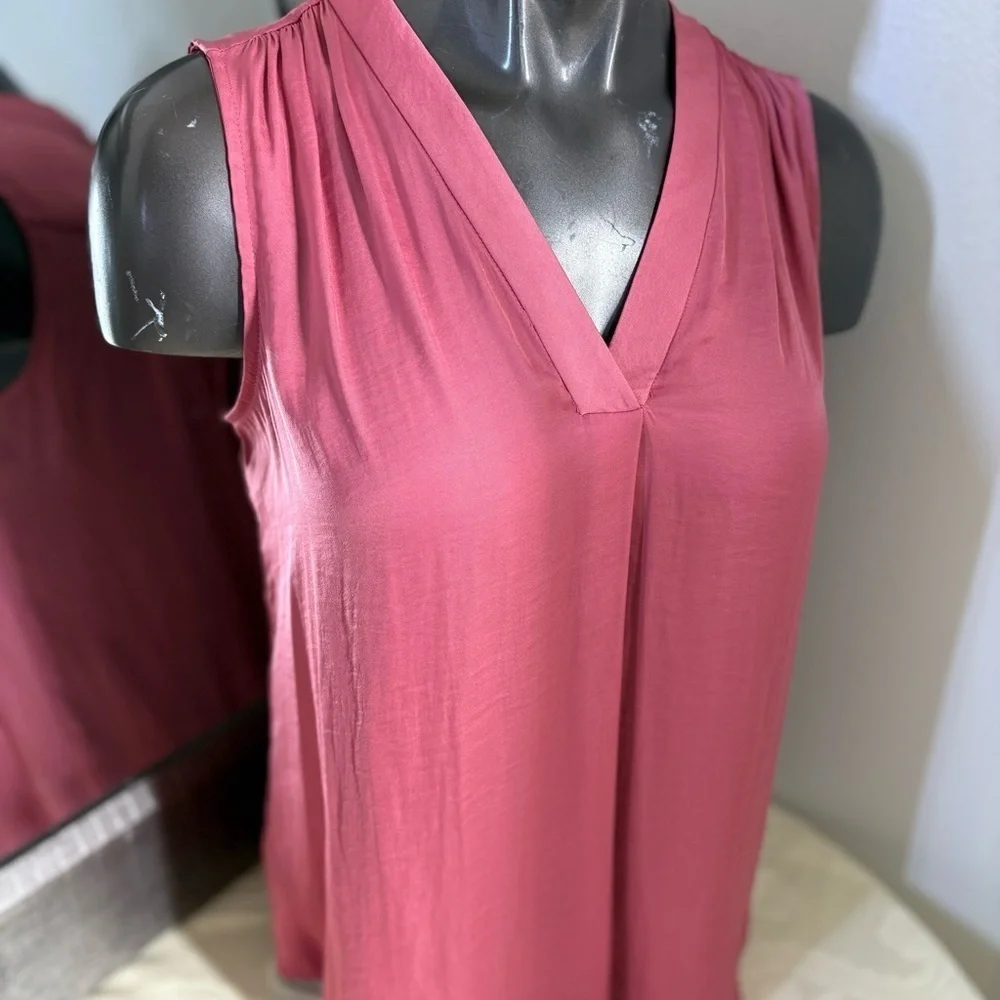 Vince Camuto Orange Sleeveless Relaxed Blouse